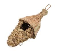 TOYANDONA Nido de Paja para Pájaros Casa Tejida de Paja Suministros para Pájaros Decoración de Jardín Nido de Cría de Hierba para Loros