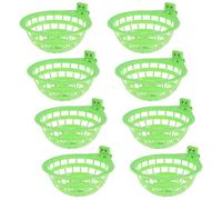 TOYANDONA Nido para Pájaros de Plástico Duradero Cuenco Redondo Grande para Incubación y Cría 8 Piezas para Pinzones Periquitos y Aves Pequeñas Ventilación Inteligente para Uso en