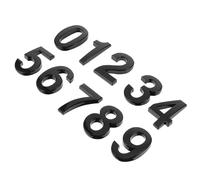 TOYANDONA Números de Puerta de Casa 3d Autoadhesivos de Resina Negro, Paquete de 10 Piezas Diseño Profesional y Aplicación Sencilla para Buzones y Señales