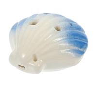 TOYANDONA Ocarina Adorable para Niños Instrumento Musical de Cerámica Azul Forma de Concha, 6 Agujeros y Decoración al Aire Libre