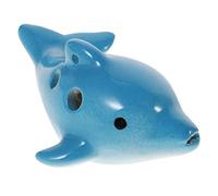 TOYANDONA Ocarina de Cerámica con Diseño de Mamífero Marino de 6 Agujeros Pequeño Instrumento Musical Portátil para Principiantes, Niños y Adultos en Aprendizaje Musical
