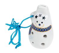 TOYANDONA Ocarina De Cerámica Para Principiantes Instrumento Musical Soprano c Diseño De Muñeco De Ocarina Portátil De Orificios