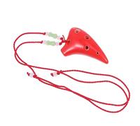 TOYANDONA Ocarina Rojo Mini para Principiantes Instrumento Musical Portátil con Tutorial y Accesorios Completos