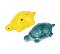 TOYANDONA Ocarinas de Cerámica Pack de 2 Unidades para Principiantes Forma de Tortuga Instrumento Musical de Viento Portátil y Fácil de Tocar para Niños