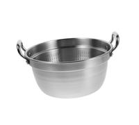 TOYANDONA Olla para Camping Inoxidable con Doble Asa Calentamiento Rápido para Ramen Sopa y Salsa para Picnic y Actividades