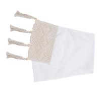 TOYANDONA Organizador Colgante para Reposabrazos de Sofá de Tejido Manual Bolsa de Almacenamiento Resistente para Control Remoto y Revistas Color Natural Práctico para Sala de Estar