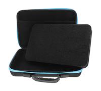 TOYANDONA Organizador Portátil para Aceites Esenciales 10 Ml Estuche de Almacenamiento Compartimentos Acolchados Bolsa de Viaje Negra Borde Azul para Aromaterapia Profesional y Uso Diario