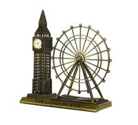 TOYANDONA Ornamentos Arquitectónicos Británicos de Réplica Torre del Reloj y Noria de Londres Adorno de Viaje Hogar