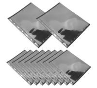 TOYANDONA Páginas para Álbum de Sellos 10 Unidades 9 Agujeros Fondo Negro Hojas Sueltas Compatibles para Colección de Sellos Protección Segura y Reorganización Fácil para Coleccionistas