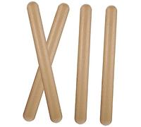 TOYANDONA Palillos de Ritmo de Madera para Niños, 4 Piezas Bordes Redondeados, Sonidos Resonantes para Desarrollar Sentido del Ritmo en Casa y Aula