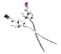 TOYANDONA Palillos para el cabello con flores de aleación, 2 unidades, estilo retro, fácil deslizamiento, accesorios para boda e invitadas