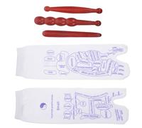 TOYANDONA Palo de Masaje de Madera Cuentas Redondas Ergonómicas, Herramienta de Masaje Facial Pies para Acupresión, Terapia Corporal Tradicional, Set Portátil para Bienestar y Relajación