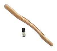 TOYANDONA Palo de Masaje de Madera Natural 48 Cm para Masaje Corporal Portátil y Cervical Esencia de Artemisa para Espalda y Bienestar Uso Diario y Relajación