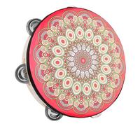 TOYANDONA Pandereta De Madera Hilera Para Instrumento Musical De Percusión Manual De Mano Interactivo Para Actuaciones y Clases De Baile Diseño Único Resistente y Fácil De Usar