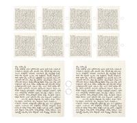 TOYANDONA Paquete de 15 Rollos de Bendición de Mezuzá Hebrea en Pergamino Aro Plateado, Papel Cuerda de Yute para Decoración Judía de Puerta y Festividades, Adecuado para Hogar