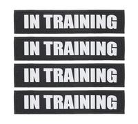 TOYANDONA Parche Reflectante para Chaleco de Perro de Servicio, 2 Pares Adhesivo PU Resistente, Tamaño S, Pegatina Extraíble para Arnés de Mascotas en Entrenamiento Nocturno