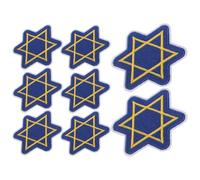 TOYANDONA Parches Bordados de Hanukkah 8 Piezas - Apliques Decorativos Estrella de David para Coser en Ropa, Sombreros y Mochilas - Termoadhesivos para Reparaciones y Personalización