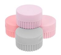 TOYANDONA Pastillero De Viaje Silicona 4 Pcs Colores Surtidos, Contenedores Portátiles Boca Ancha Reutilizables para Pastillas y Cremas, Organizador Compacto Adecuado para Viajes y Uso Diario