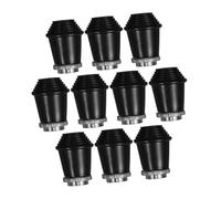 TOYANDONA Patas de Bastidor de Batería Protectores Antideslizantes 10 Juegos Almohadillas de Goma Negras, Diseño Pequeño y Ligero para Drum Rack y Snare Rack