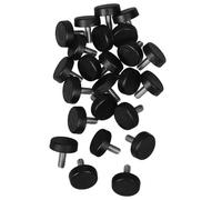 TOYANDONA Patas Niveladoras para Muebles Ajustables de 24 Piezas Base Antideslizante de 22mm, Patas de Metal y Plástico para Mesas, Sillas y Armarios