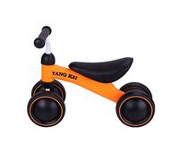 TOYANDONA Patinete Infantil Cuatro Ruedas Naranja Sin Pedales Para Niño Niña Diseño Antideslizante y Estable Mejora Equilibrio y Coordinación Adecuado Para Estimular Desarrollo Motriz y Sent