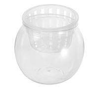 TOYANDONA pecera de micropaisaje Acuario de Escritorio para Oficina Acuario de Mesa Cuenco Redondo para Plantas Estaciones de propagación Cuenco Betta Redondo la Mascota Transparent