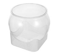 TOYANDONA Pecera de Plástico Redonda para Decoración de Oficina y de Limpiar para Pequeños Peces
