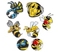 TOYANDONA Pegatinas Divertidas para Coche y camión, Paquete de 5 calcomanías de Abeja en Pet, Autoadhesivas y Resistentes al Agua, decoración para carrocería y Ventanas Varios Estilos