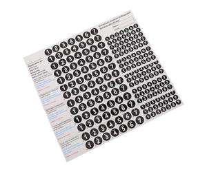 TOYANDONA Pegatinas para Notas Musicales de Flauta de Pan 18/16 Tubos 5 Piezas Negras Etiquetas Adhesivas para Dedos Calcomanías de Escala para Aprendizaje y Práctica en Clases y