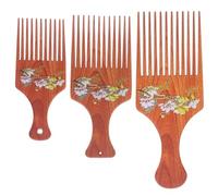 TOYANDONA Peine Cabello de Madera Estilo Retro Chino 3 Piezas (grande, Mediano y Pequeño) Diseño de Madera, Masajeador de Cuero Cabelludo Portátil para Peluquería y Cuidado Personal