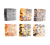 TOYANDONA Peines Laterales para Mujer 6 Piezas Pequeños Estampado de Leopardo Diseño Compacto y Dientes Anchos Horquilla Plana Antideslizante para Peinados Accesorios Portátiles para