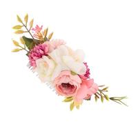 TOYANDONA Peineta de Flores Pelo de Boda, Peine Lateral Cabello, Rosa, Tela de Seda, Pp E Hierro, Fácil de Llevar, para Boda y Banquete, para Mujeres y Niñas