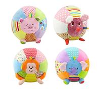 TOYANDONA Pelota de Manual para Bebés con 12 Juguete Educativo de Peluche Táctil Desarrollo Sensorial y Comunicación Familiar