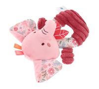 TOYANDONA Peluche Elefante Sensorial Para Bebés 0-1 Año Anillo De Mano Rosa Felpa Suave Sonido Interactivo Juguete Para Desarrollo Sensorial y Guardería