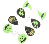 TOYANDONA Pendientes Colgantes de Cuero de Halloween 4 Pares Diseño de Calabaza Luminosa y Sombrero de Bruja, Ligeros y Llamativos, Joyas para Mujer en Fiestas, Cosplay y Halloween