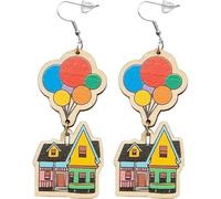 TOYANDONA Pendientes Colgantes de Madera Estilo Bohemio para Mujer, Diseño de Casa Detalles Destacados Oreja, Ideales para Playa y Vida Diaria
