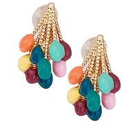 TOYANDONA Pendientes Colgantes Globo Vintage Joyas para Mujeres Bisutería de Aleación Ligera Colores Vivos Verano Elegante Casual