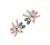 TOYANDONA Pendientes de Aleación Diseño de Flores Pequeñas para Mujer, Estilo Elegante y Delicado, Decoración de Joyería, 1 Par, Adecuado para Graduación y Aniversario, 1.50X1.00X0.80Cm