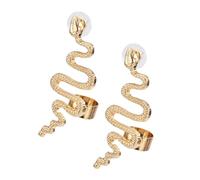 TOYANDONA Pendientes de Serpiente Joyas de Moda Orejas Mujer Clip sin Perforación, Estilo Chic y Trendy, para Fiesta, Trabajo y Compras