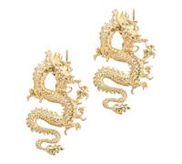 TOYANDONA Pendientes Dragón Vintage de Mujer Diseño Chino Elegante Joyería Ligera y Cómoda para Uso Diario Pendientes Tachuela Dorados Accesorios de Moda