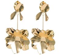 TOYANDONA Pendientes Geométricos Dorados de Aleación Colgantes Largos y Llamativos para Mujer 1 Par Diseño Exclusivo para Temporada y Uso Diario