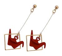TOYANDONA Pendientes Mujer Ligeros de Grulla de Papel Rojos Diseño Colgante Original Duradera Joyas Estéticas para Regalo y Uso Diario