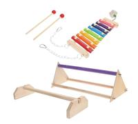 TOYANDONA Perca De Pollo Multifuncional y Xilófono De Madera Natural, Juego De 3 Piezas, Soporte para Aves y Gallinero, Accesorio para Mascotas, Adecuado para y Descanso Seguro