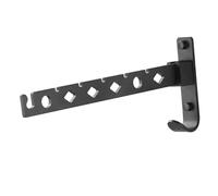 TOYANDONA Perchero De Pared Plegable para Ropa, Tendedero Estético Sin Perforaciones, Barra De Secado De Metal Negro, Ahorro De Espacio para Baño y Balcón