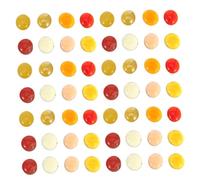 TOYANDONA Piedras Decorativas de Vidrio Planas Mezcla Roja y Amarilla Guijarros Acrílicos para Jarrones Acuario y Manualidades Guijarros de Río para Decoración Versátil