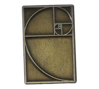 TOYANDONA Pin de Solapa Matemático de Proporción Áurea, Broche Vintage de Diseño Gráfico Digital, Accesorio Único para Abrigo y Mochila, Obsequio Original para Profesora de Matemáticas,