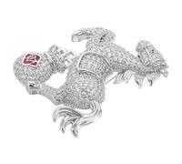 TOYANDONA Pin Vintage para Año del Caballo con Diseño de Caballo y Bolsa de Dinero Broche de Animal con Brillantes Accesorio Femenino para Año Chino y Eventos Formales