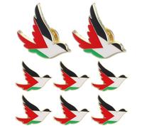 TOYANDONA Pines Decorativos de Aleación Bandera Palestina, 8 Piezas para Mujer, Accesorios Livianos para Ropa y Bolsos en Actividades Diarias