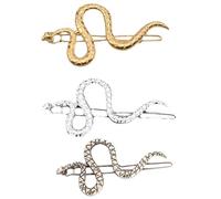 TOYANDONA Pinzas Cabello Sujetan Bien el Pelo sin Caer 3 Piezas en Forma de Serpiente S de Aleación Accesorio Creativo para Fiestas y Festivales