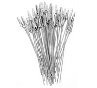 TOYANDONA Pinzas de Cocodrilo de Alambre Metálico 15 Cm Resistentes para Notas y Tarjetas, Sujetadores de Metal Duraderos para Oficina y Decoración, Pack de 50 Unidades